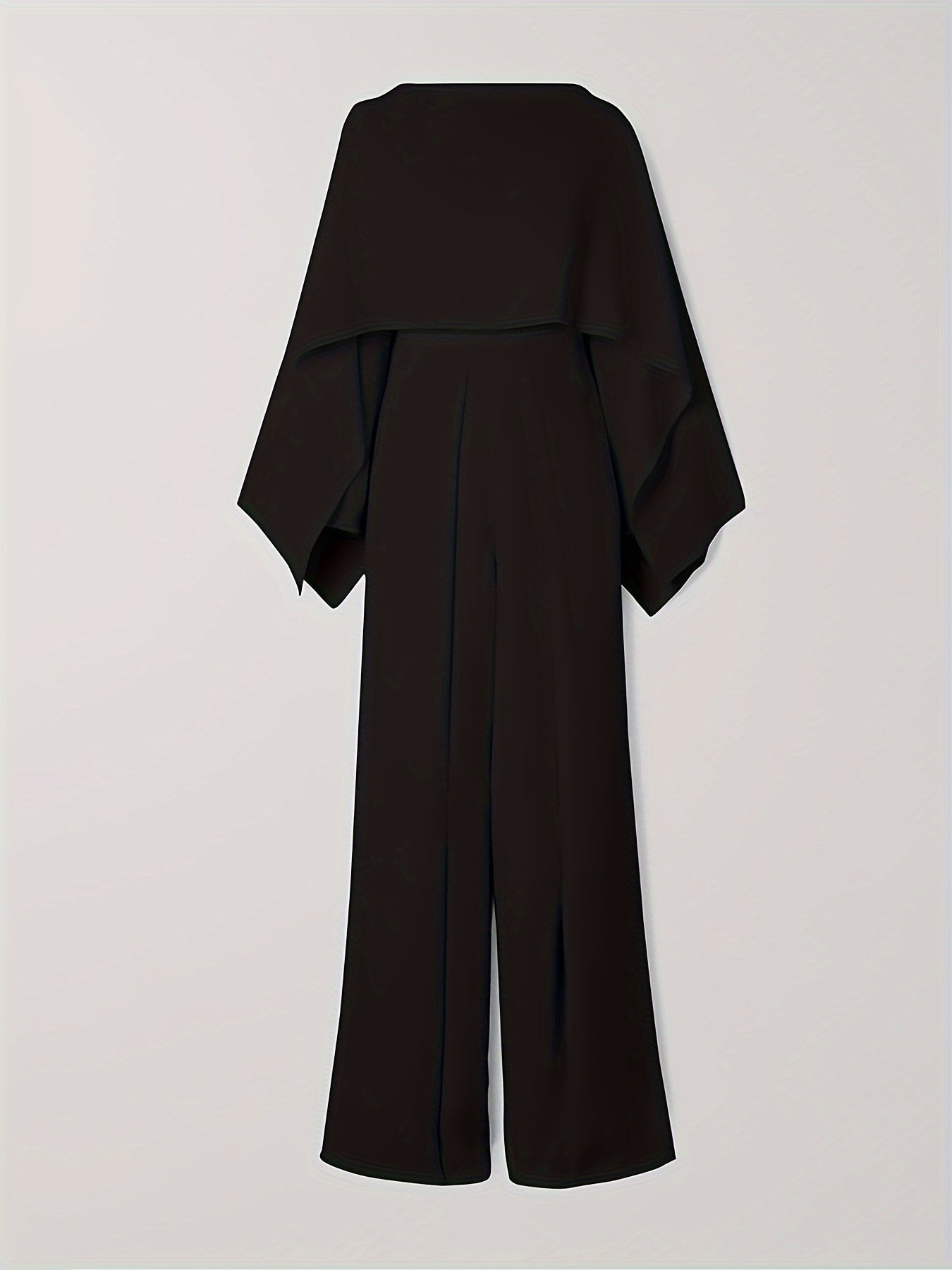 Women'S Fashion Solid Color Zipper Elegant Wide Leg Jumpsuits 2024 New Spring Autumn Long Sleeves Casual Jump Suits