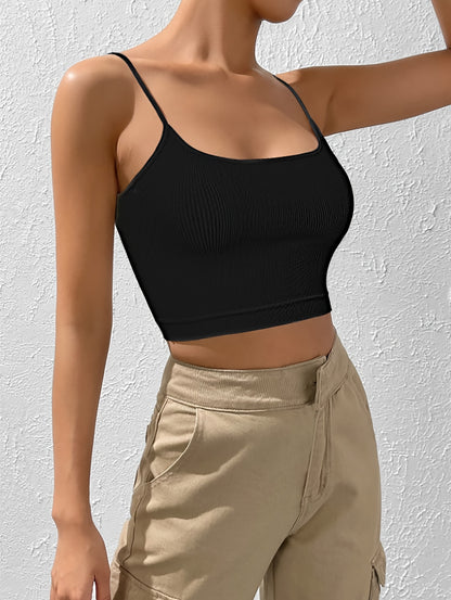 4/8pcs Solid Color Side Stripe Sexy Strapless Women'S Outerwear Camisole Daily Bra&Seamless Stretch Spaghetti Straps Sports & Casual Tank Top Bra Without Steel Ring&Women'S Underwear And Lingerie
