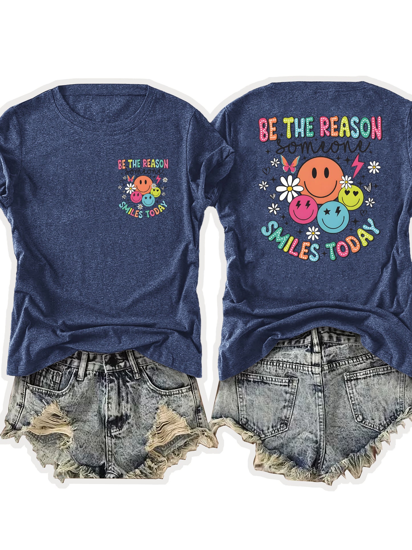 Women'S Casual Sports T-Shirt | Fun smiling Face Design, Lightweight & Breathable Fabric, Perfect For Beach And Park Outings - A Versatile And Trendy Addition To Your Wardrobe For Endless Joyful Adventures