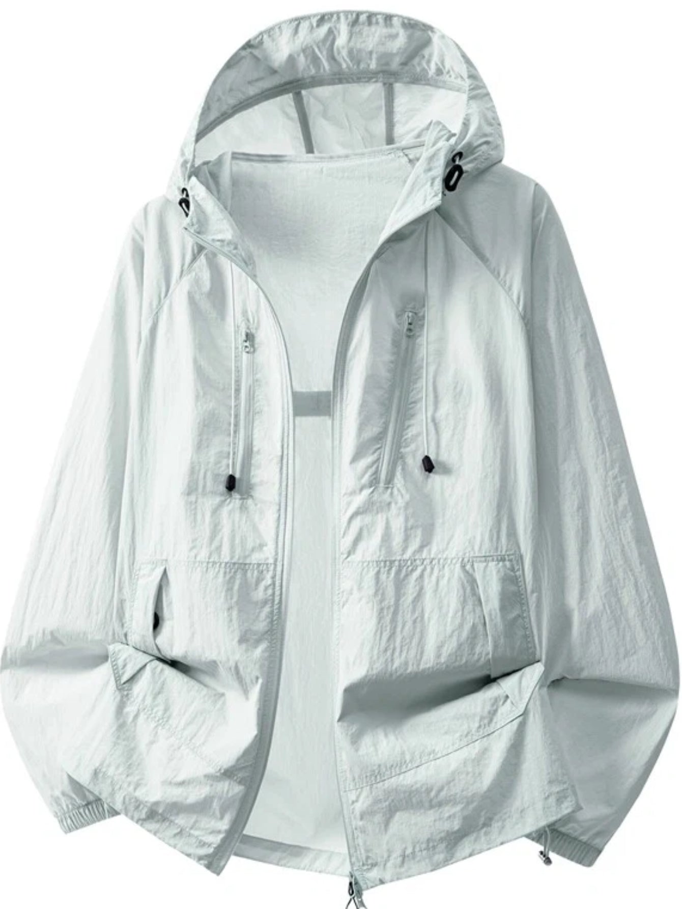 Men'S Hooded Skin Suit, Men'S Outdoor Fishing Breathable Style, High-Quality Nylon Thin Sports Casual