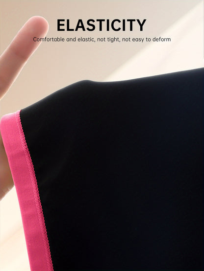 4pcs High Waisted Women'S Triangle Panties Elegant Style Daily Commuter Holiday Gift Fashion Drawstring Pants