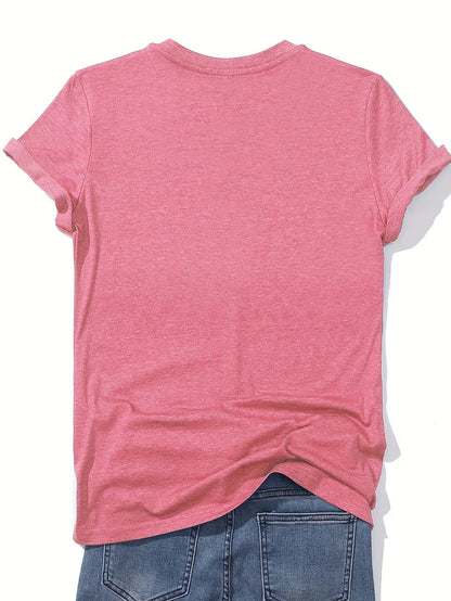 1pc Women'S V-Neck Short Sleeve Raven Graphic Print All-Season Casual Wear Fashionable Style Everyday Versatile Ladies Top with Local Warehouse Shipping