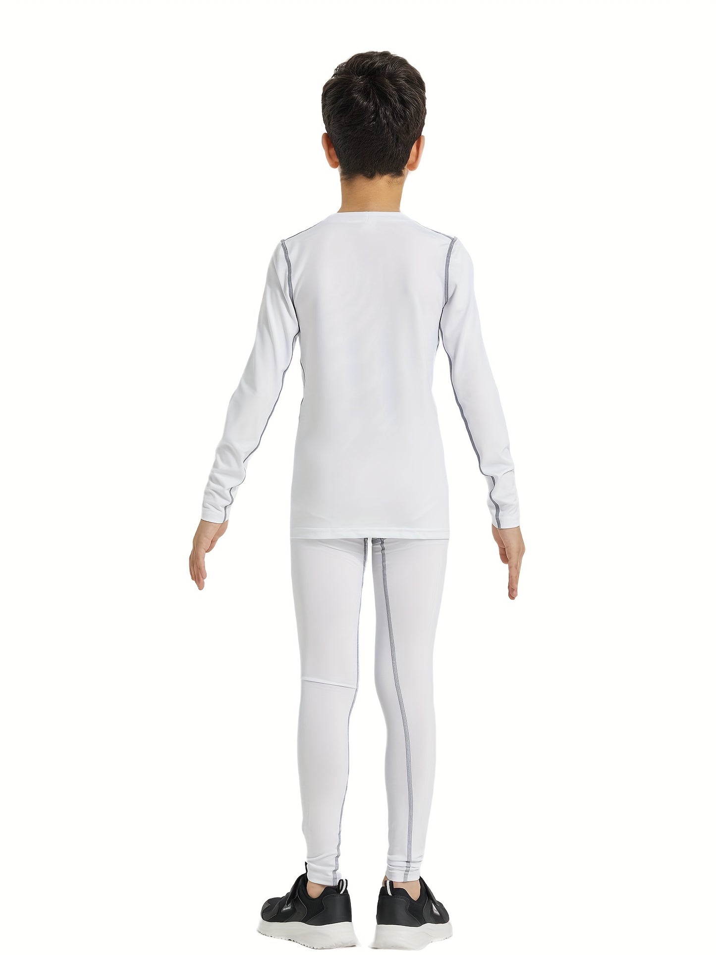Boys' Sports Compression Set 2pcs Youngsters's Warm Underwear, Perfect for Outdoor