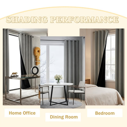 Blackout Curtain Panels - Thermal Lining and Grommet Top