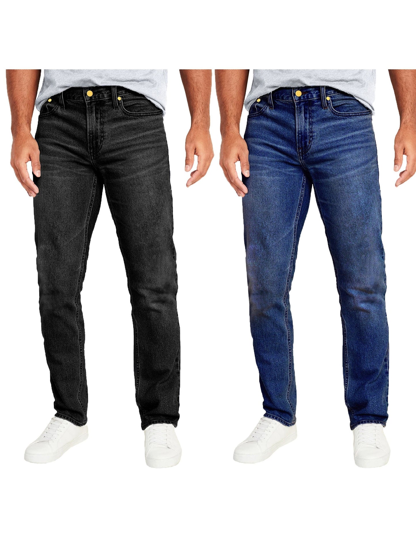 2-Pack Men's Flex Stretch Slim Straight Jeans (31" Inseam)