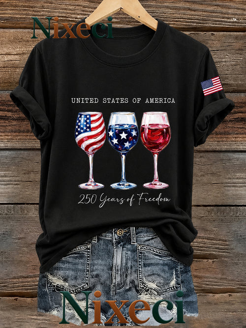 Nixeci Men's Vintage Cotton Graphic T-Shirt, 1pc Shipping, Casual Crew Neck Short Sleeve Tee, Father's Day Gift, Independence Day Patriotic Style, Football Game Party Outfit