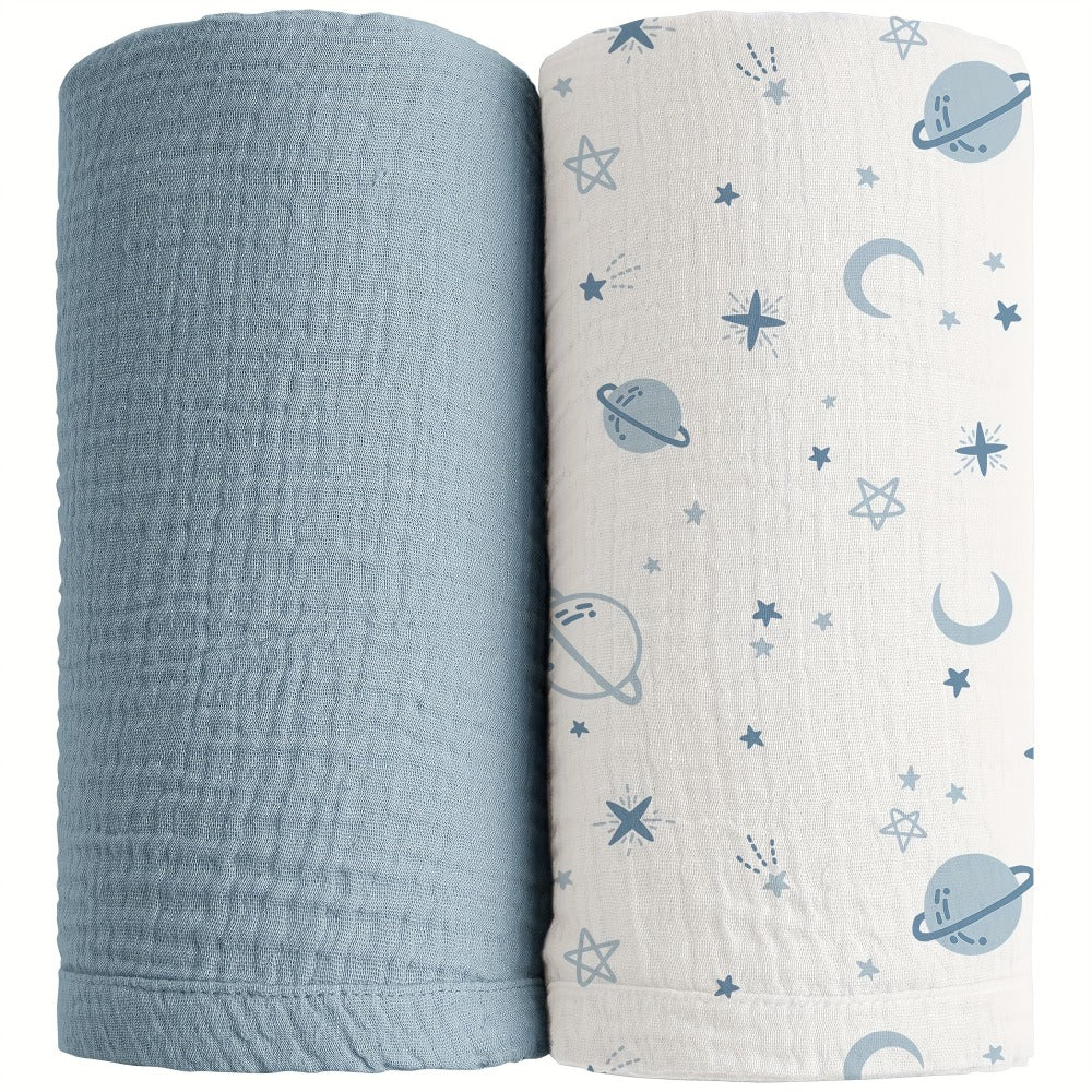Swaddle Blanket - 2-pack Breathable Muslin Soft