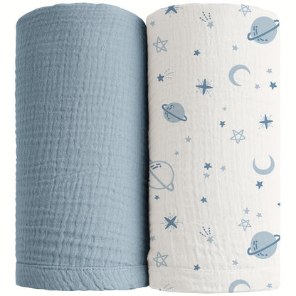 Swaddle Blanket - 2-pack Breathable Muslin Soft