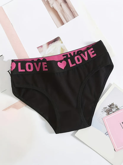 6 Seamless Letter Printed Color Blocked Triangle Pants, Sexy, Comfortable, Breathable And Elastic Underwear, Women's Underwear And Underwear
