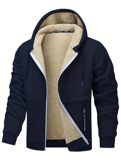 Men's Windproof Fleece Pullover Coat