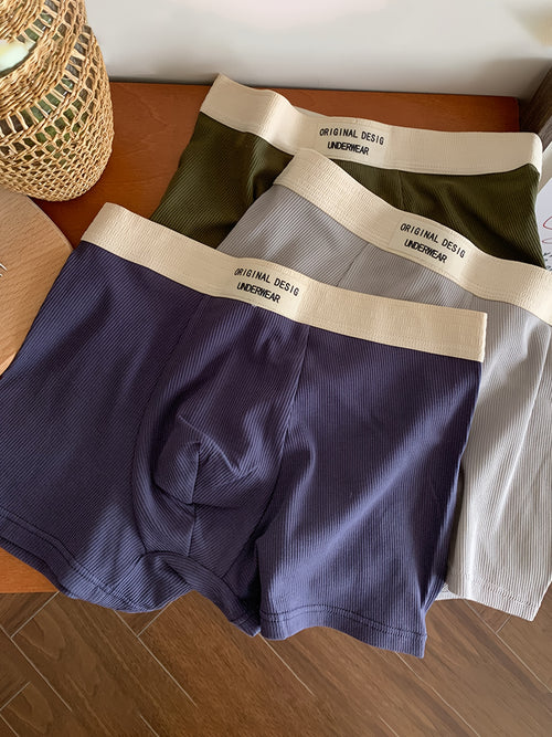 5pcs Men Underpants Teenagers Men Underpants Boxer, Trendy Underpants, Comfy Stretchy Casual Boxer Briefs Shorts, Sports Trunks