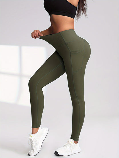 6pcs Leggings with Pockets for Women, High Waist Leggings
