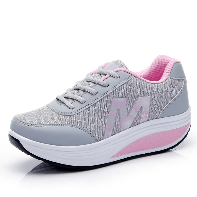 Women's Walking Shoes – Breathable Mesh Cushioned Comfort for Active Days