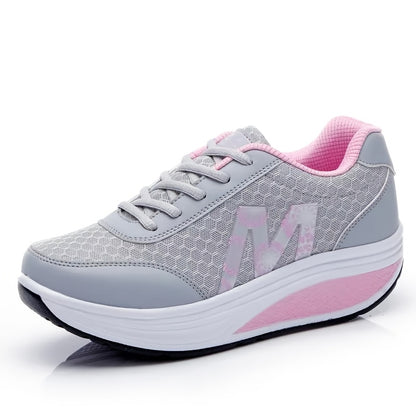 Women's Walking Shoes – Breathable Mesh Cushioned Comfort for Active Days