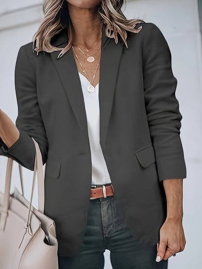 Women'S Fashion Casual Suit Jacket Long Sleeve Coat V-Neck Commute