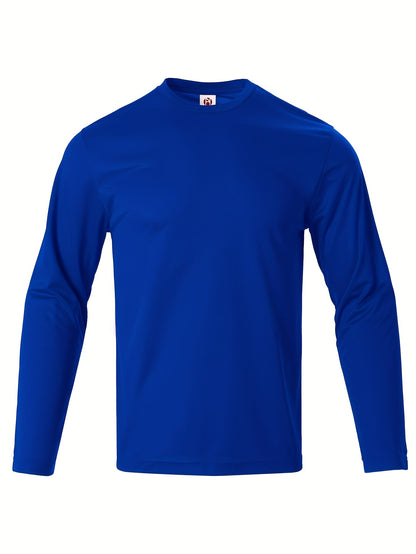 5pcs Men's Casual Sports T-shirt, Breathable And Quick Drying, Suitable for Work Clothes, Fishing Clothes, Construction Site Clothes, Team Building Clothes