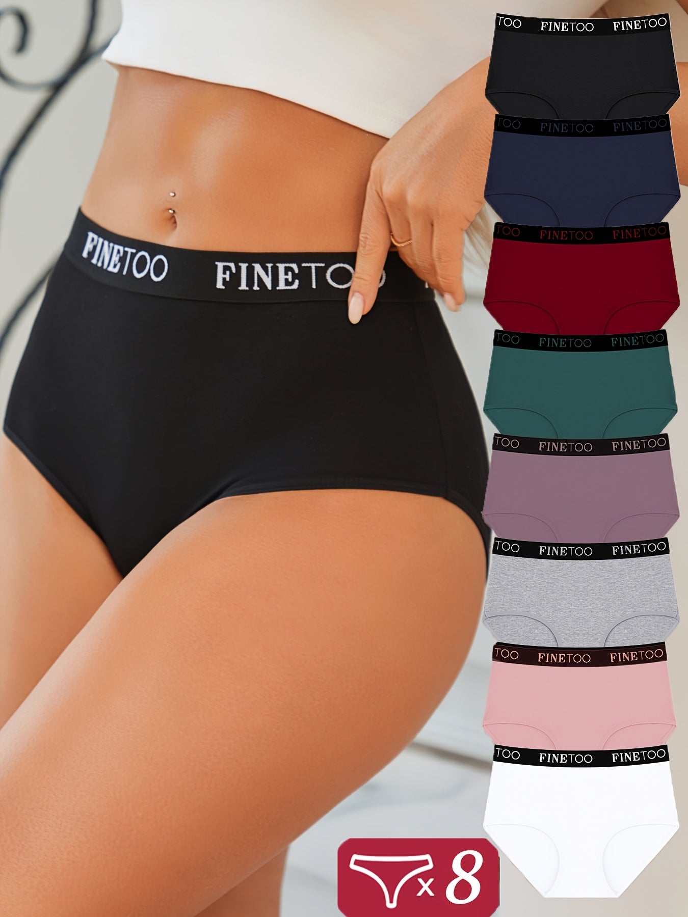 Women's Mixed colors High-Waist Underwear - product view 6