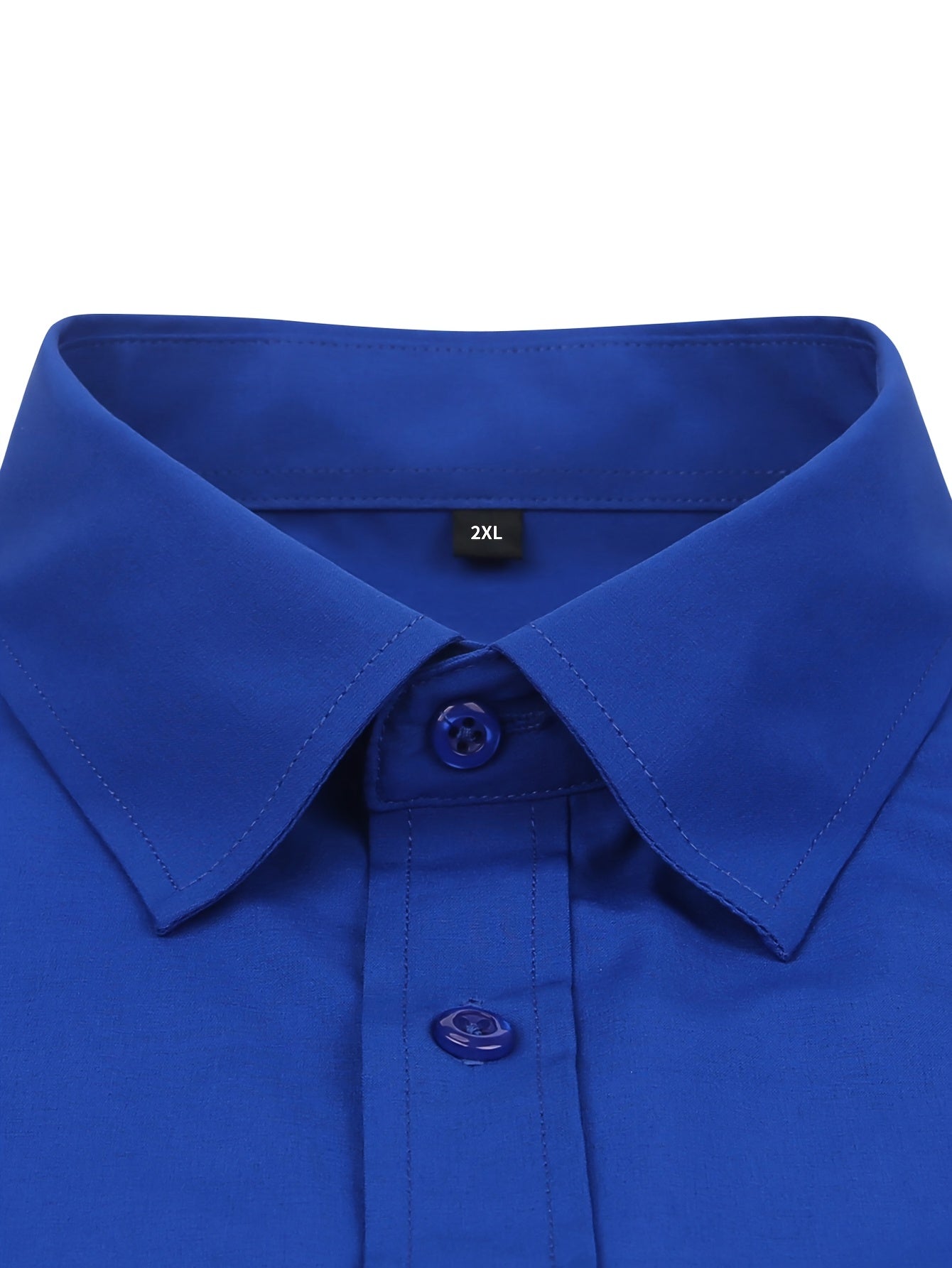 Men's Regular Fit Casual Button Shirts Long Sleeve Stretch Breathable Wrinkle Resistant Solid Work Weekend Wear