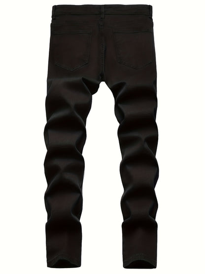 3pcs Men's Slim Fit Jeans - Stretch, Stylish, Versatile All Year Round Trousers | Wardrobe Essential & Boyfriend Gift