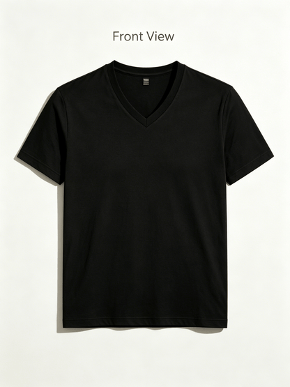 Men's HY01-Black-3pcs V-Neck Slim-Fit T-Shirt - product view 10