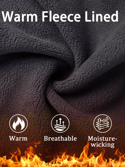 Men's Heavy-Duty Tactical Winter Pants - Thickened Insulated Work Pants with Multi-Pocket Design, MOLLE System Compatible for Hiking, Hunting, Construction - All-Season Outdoor Pants, Winter Work Pants for Men, Mens Winter Pants, Baggy Snow Pants