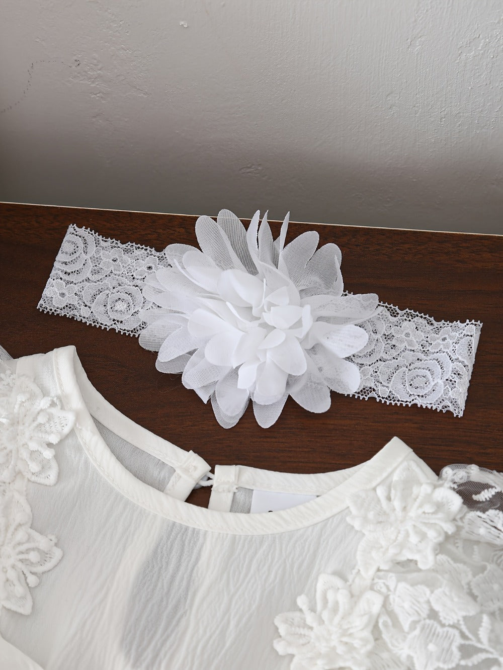 Baby Girls Outfit Set - Floral Lace Style 58821