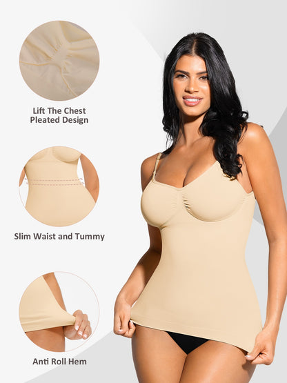 Womens Shapewear Tank Top Tummy Control Compression Cami Tanks Slimming Camisole Tops Shaping Shaper