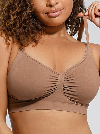 Women's Wireless Push Up Bra Stretch Comfort Bralettes No Underwire Bra Tshirt Bras Sports Bra