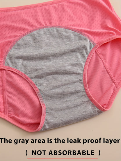 2026 Women's High Waist Period Panties - Leak-Proof Triple Layer Design, Breathable Mesh and Secure Wet Zone, Tummy Control Elegant Panties Fit XS-XXL (6 Colors), Solid Color Underwear | Leak-Proof Construction, High Waist Panties 6 Pack Game Day Fan Gear