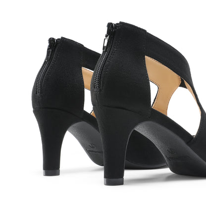Women's Pumps Closed Pointed Toe Kitten Heels Elegant Party Wedding Dress Shoes for Women Comfortable Cross Strap Wedding Prom Party Stiletto Shoes for Women