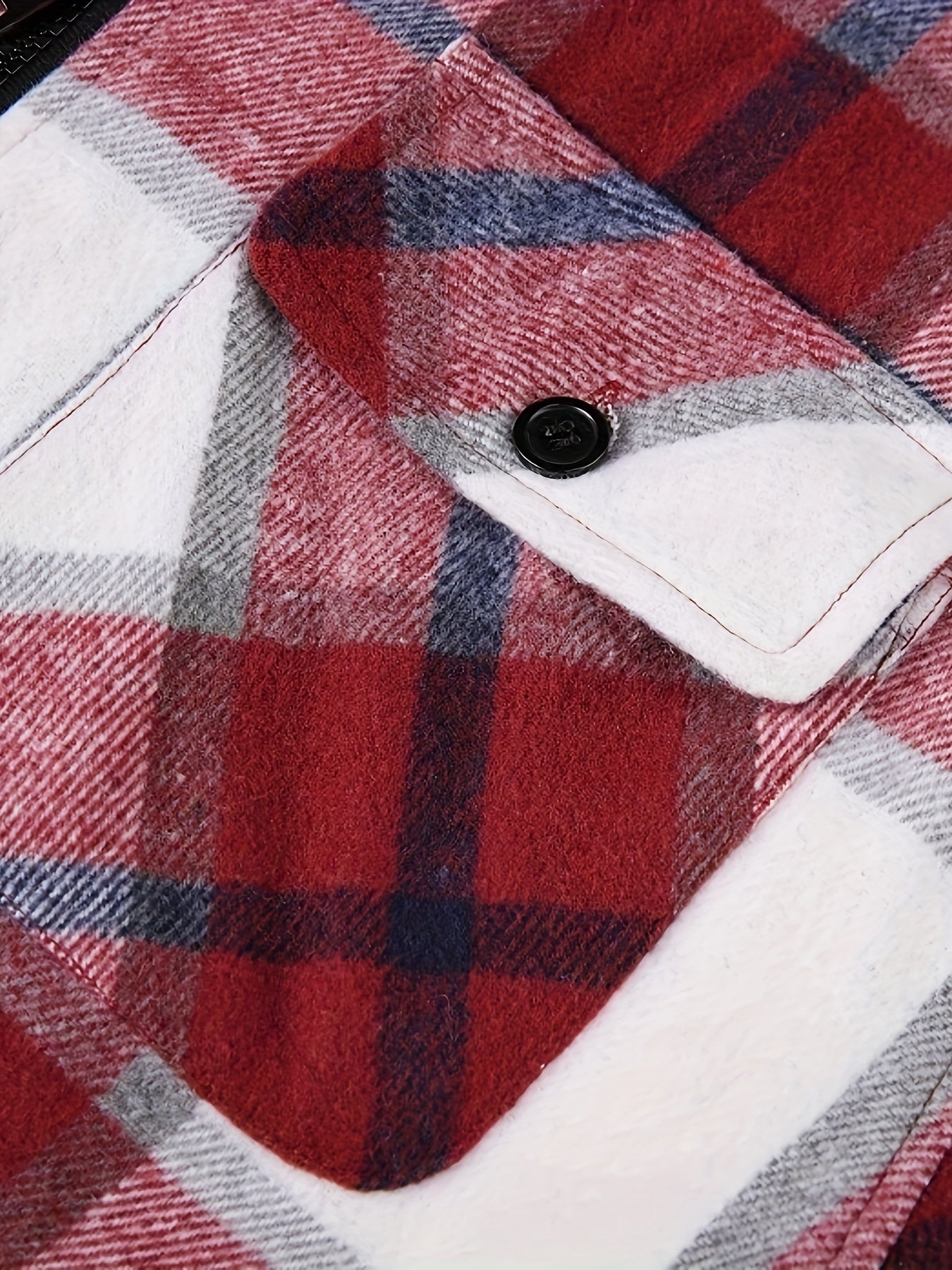 Men'S Zip-Up Hoodies with a Sherpa And Flannel Plaid Design