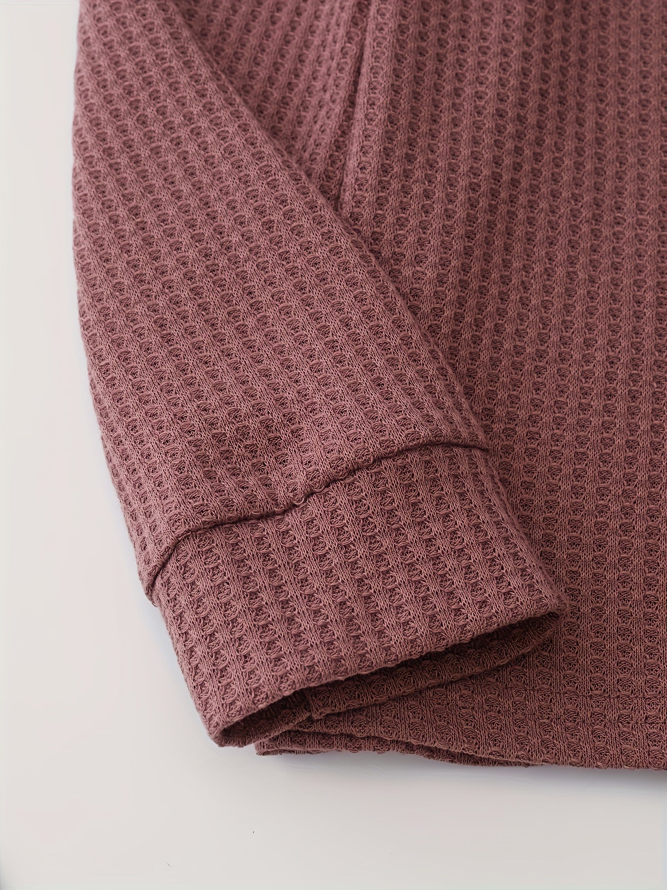 Solid Waffle Lounge Set, Casual Long Sleeve Crew Neck Top & Cami Top & Elastic Waistband Shorts - Women's Loungewear & Sleepwear - Soft & Cozy Fabric - Perfect for Relaxing at Home - Ideal Gift for Women