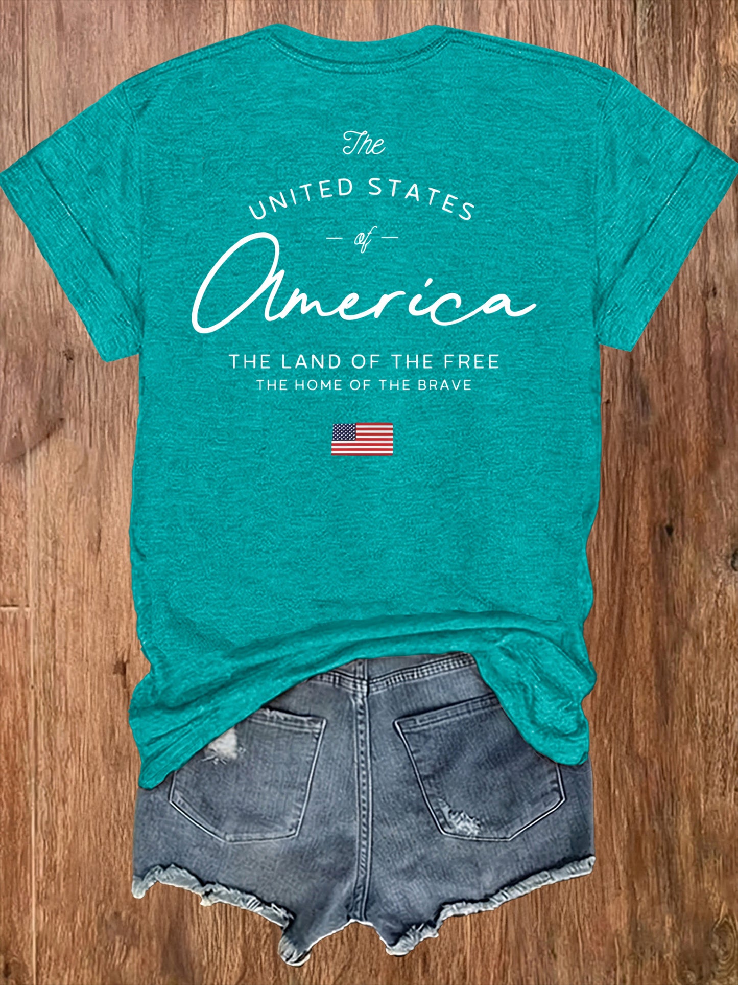 Women' US Flag T-Shirt with 1776 Design & American Symbols - Breathable Short Sleeve Top, Casual Streetwear Blouse-Compatible for - Wear Suitable for Fall Outfits, 4th of, Casual Attire, Machine Washable Non-