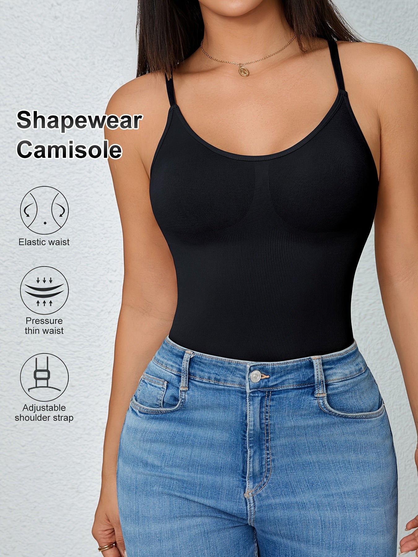 2pcs Women'S Waist Cinching Tank Top, Tight Fitting Waist Cinching Body Shaping Sleeveless Top With Adjustable Shoulder Straps, Body Shaping Tank Top