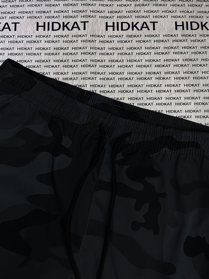Women's Camo Cargo Pants Summer Lightweight Breathable Outdoor Casual Long Pants with Adjustable Elastic Waistband