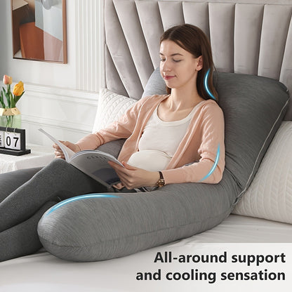 U-Shaped Pregnancy Pillow - 47-Inch Full-Body Support