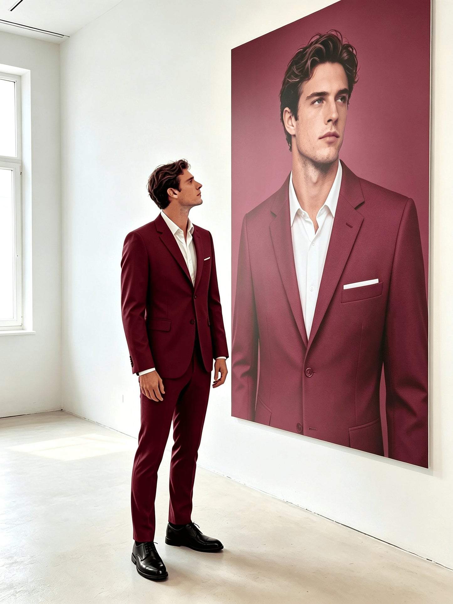 Men's Suits for Men, Trajes Para Hombres Elegantes - Solid Color Serge Blazer Pants Set, Slim Fit Modern Men's 2pcs Suit for Business, Formal & Graduation Events