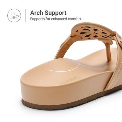 Platform Flip Flops for Women Support Soft Cushion Comfortable Dressy Thong Sandals Slippers for Summer Vacation Walking