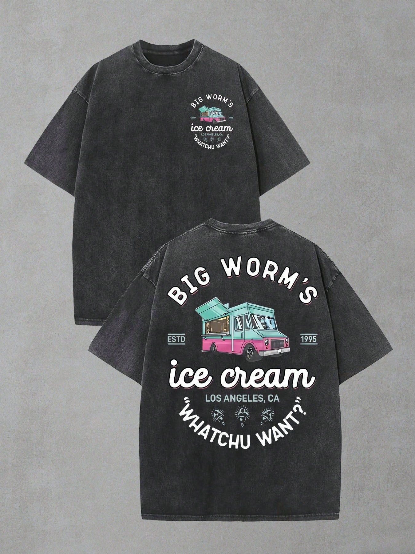 90S Movie "Big Bug Ice Cream" Pattern Men'S Crew Neck Short Sleeve T-Shirt - Retro Pop Culture Style, Perfect for Movie Night And Streetwear | Men'S T-Shirts, Printed T-Shirts, 90S Fashion, Movie Fan Gifts