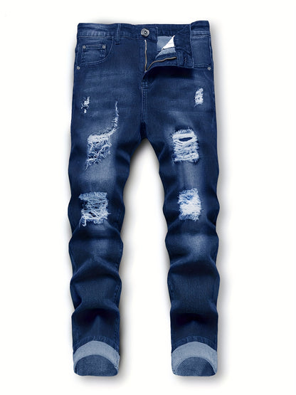 Men'S Slim Fit Ripped Jeans - Trendy Distressed Style - (Limited Sizes!)