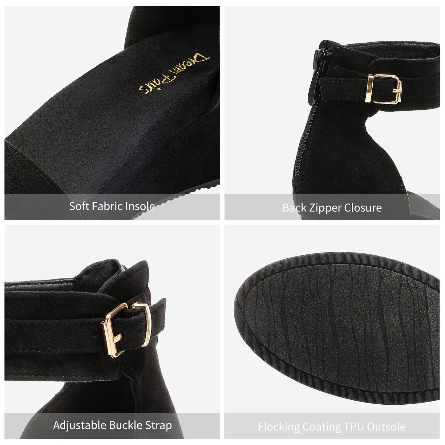 Women's Summer Shoes, Women's Platform Wedge Sandals, Open Toe Buckle Ankle Strap Sandals Stylish & Versatile, Durable & Long-lasting, Versatile and Stylish for weddings, shopping, dating, Office, with wrap dresses, jeans, skirts, shorts, jumpsuits