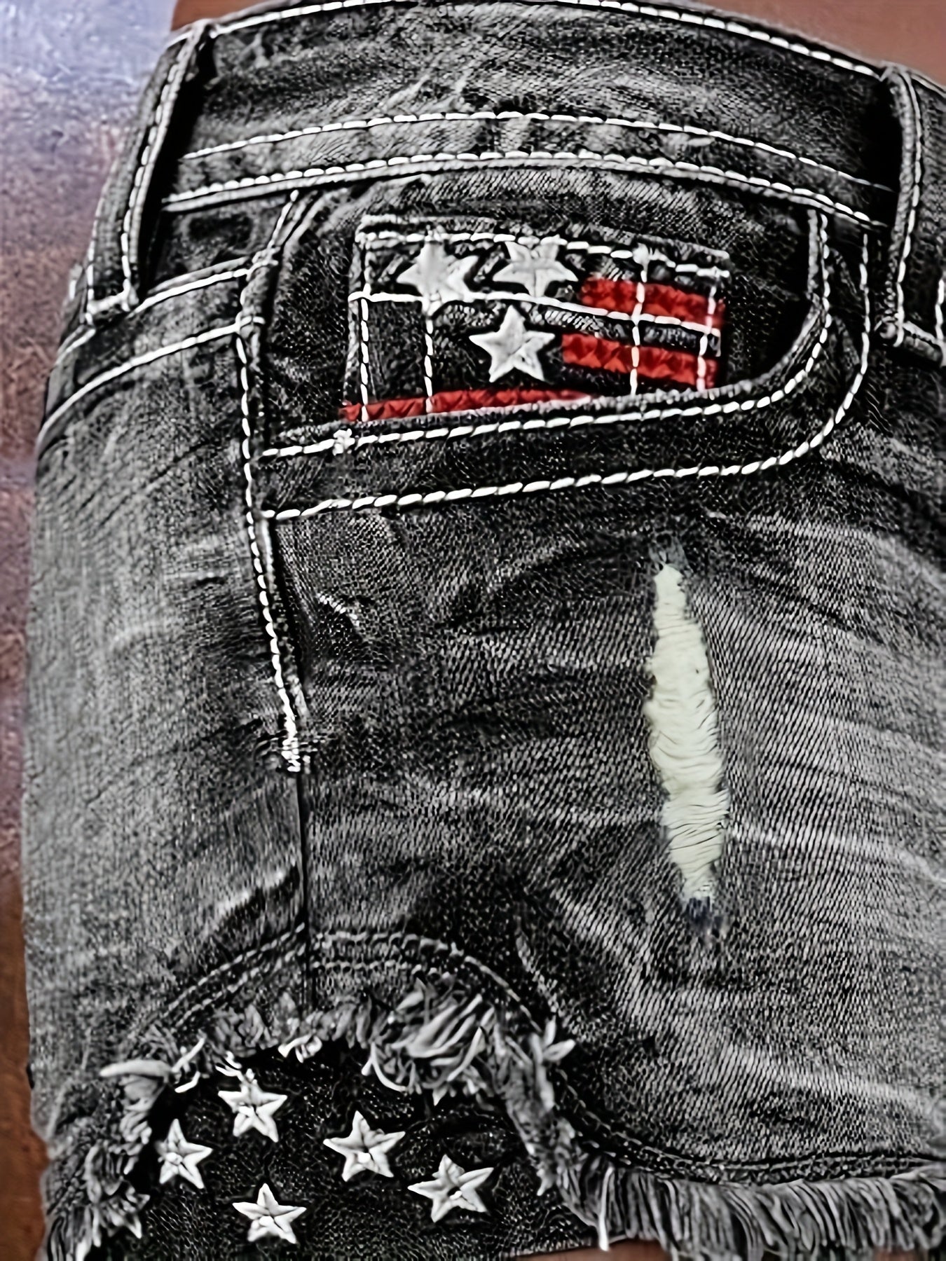 [HME]Flag- Fashionable Stretch Denim Shorts, A Must-have Item for Summer. Simple, Versatile, Fashionable And Elegant. Mid-to-high Waist Design for A Hip-lifting Effect. Two Colors to Choose From. Summer Women's Hot Pants