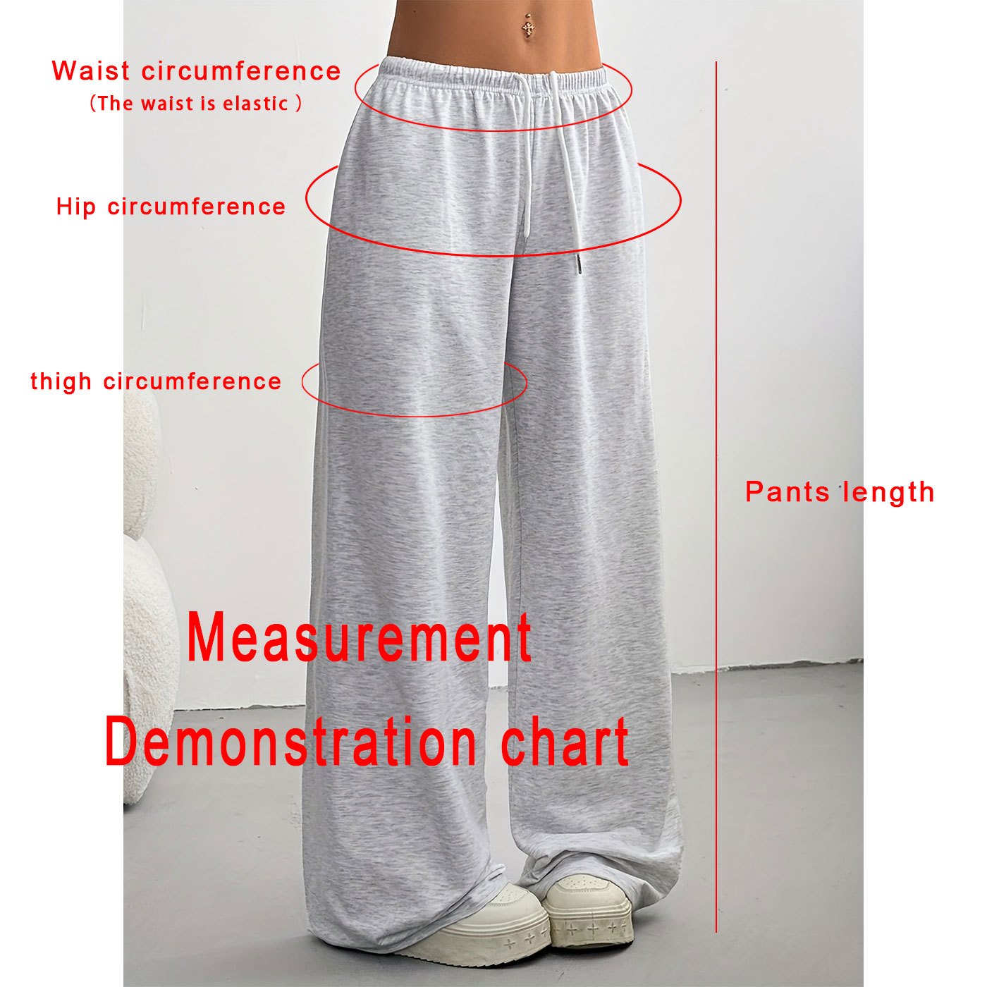 2pcs Women's Casual Wide-leg Pants with Elastic Waistband and Pockets - Elastic, Loose-fitting, Solid Color (black and Gray), Suitable for All Seasons, Comfortable Clothing | Loose Pants | Medium Elastic, Women's Jogging Pants/ Sweatpants/ Training