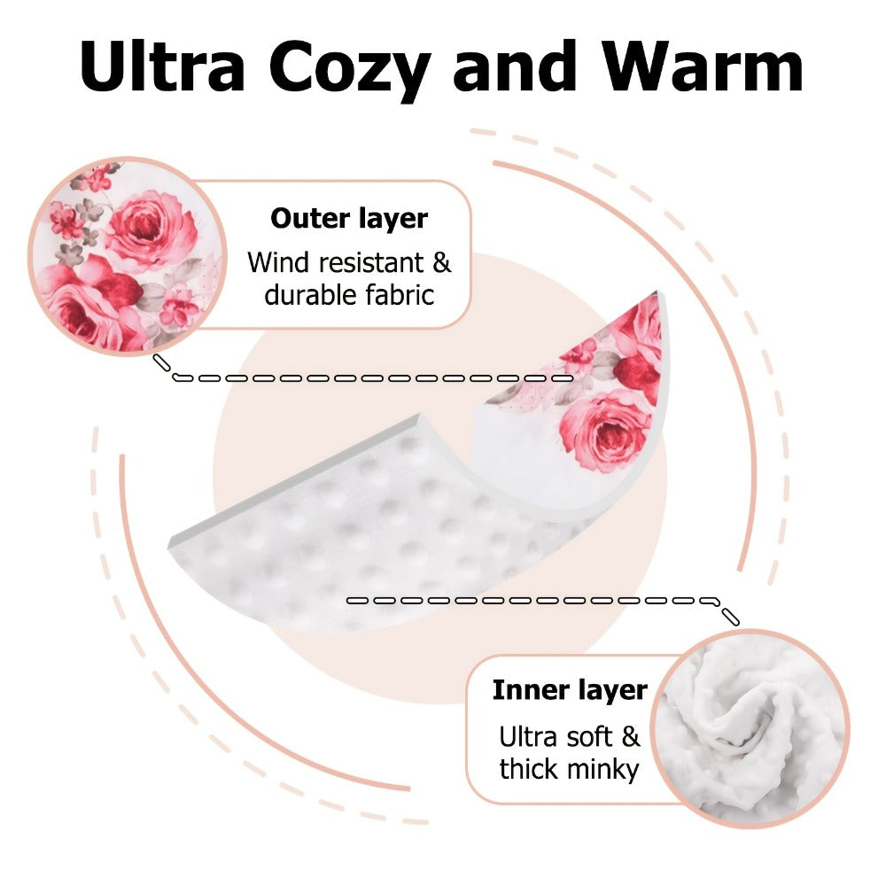 Baby Car Seat Cover - Breathable Soft Minky 3-In-1