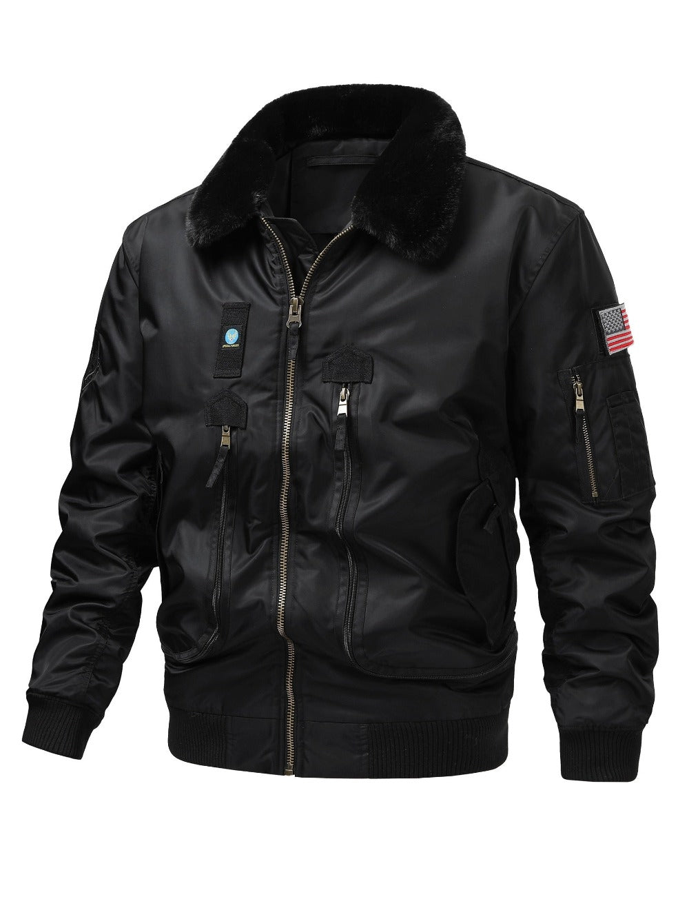 Men's Cozy Faux Fur Zip-Up Jacket
