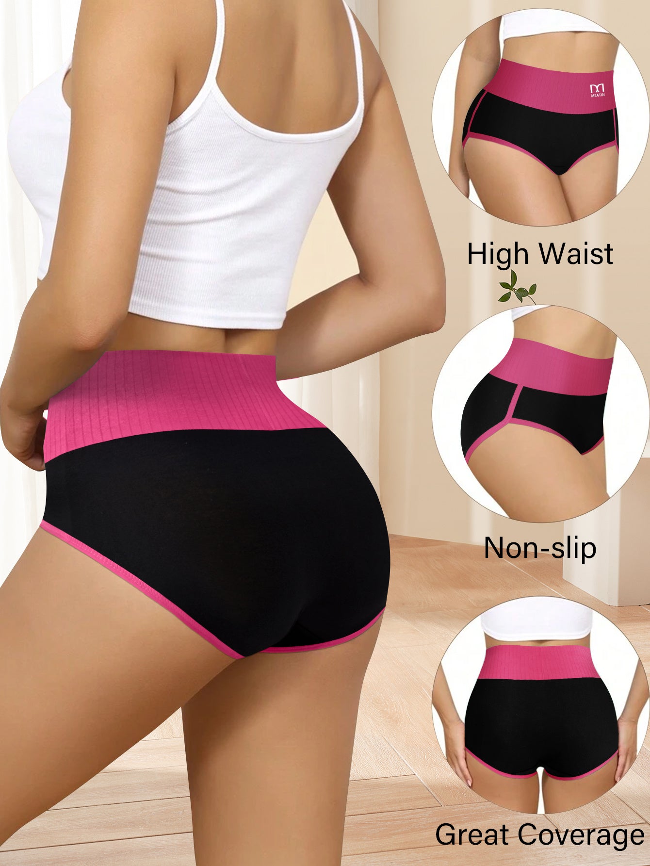 Women's Mixed colors Knit High-Waist Underwear - product view 2