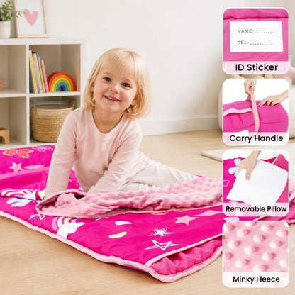 Kids Nap Mat - Foldable Cooling Preschool Sleep Set