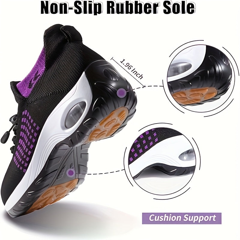 Orthopedic Sneakers Breathable Women Walking Shoes Slip on Trainers Women'S Comfortable Casual Ladies Athletic Shoe Thick Bottom, Women Shoes