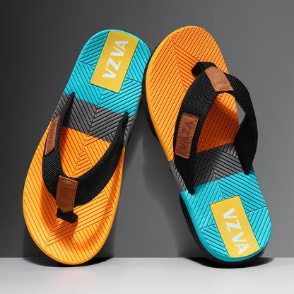 Men's Fashion Flip-flops, Comfortable Non-slip Casual EVA Sole Thong Sandals for Men's Outdoor Sports, Summer