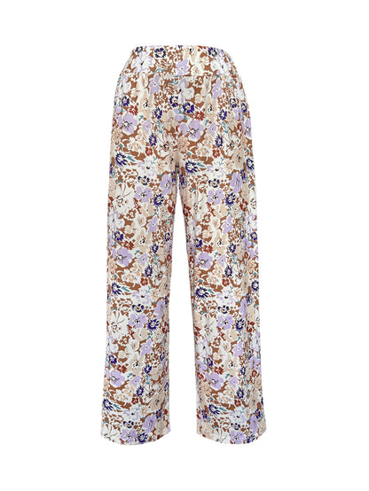 Women'S Summer New Casual Small Floral Patchwork Cute Women'S Loose Long Pants